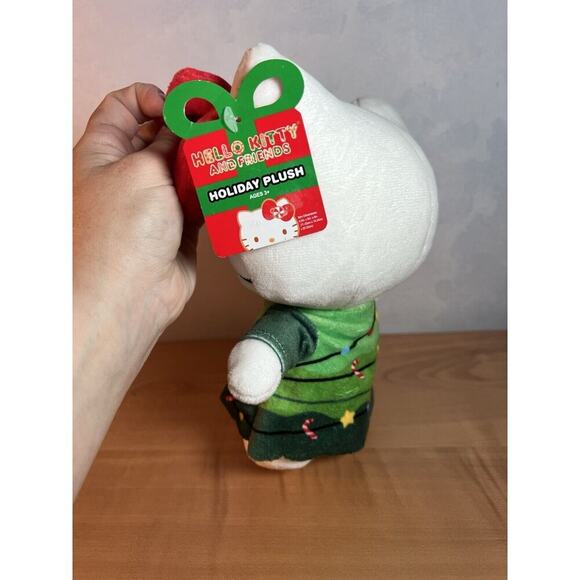 Sanrio HELLO KITTY Christmas Tree Dress Holiday Plush Stuffed Toy 8" NEW - Picture 2 of 7